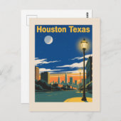 Houston Texas Postkarte (Vorne/Hinten)