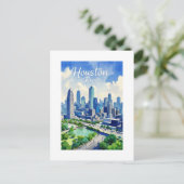 Houston Texas Postkarte (Stehend Vorderseite)