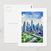 Houston Texas Postkarte (Vorne/Hinten)