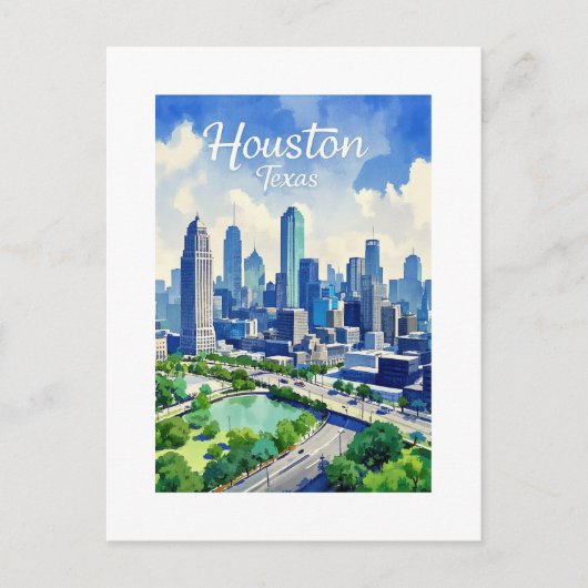 Houston Texas Postkarte (Vorderseite)