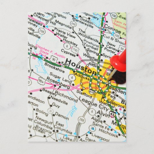 Houston, Texas Postkarte (Vorderseite)