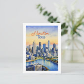 Houston Texas Postkarte (Stehend Vorderseite)