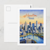 Houston Texas Postkarte (Vorne/Hinten)