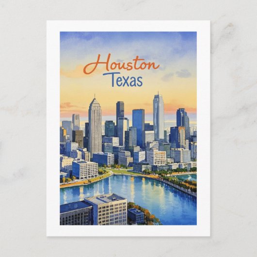Houston Texas Postkarte (Vorderseite)