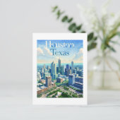Houston Texas Postkarte (Stehend Vorderseite)