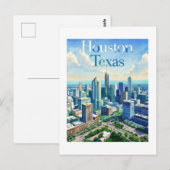 Houston Texas Postkarte (Vorne/Hinten)