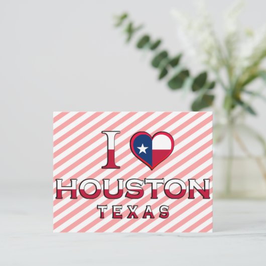 Houston, Texas Postkarte (Stehend Vorderseite)