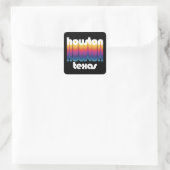 Houston, Texas Quadratischer Aufkleber (Tasche)