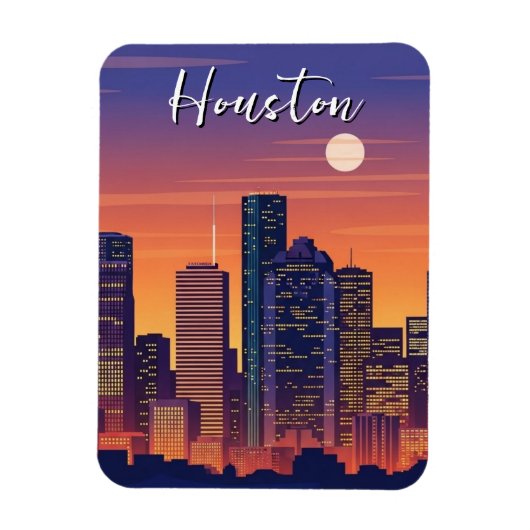 Houston Texas Reise Magnet (Vertikal)