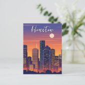 Houston Texas Reise Postkarte (Stehend Vorderseite)