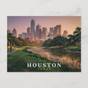 Houston Texas Reise-Postkarte   Skyline der Innens Postkarte