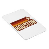 Houston Texas Retro Vintag Star Design Magnet (Rechte Seite)