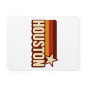 Houston Texas Retro Vintag Star Design Magnet (Horizontal)