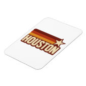 Houston Texas Retro Vintag Star Design Magnet (Linke Seite)