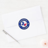 Houston Texas Runder Aufkleber (Umschlag)