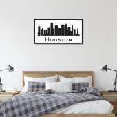 Houston, Texas | Schwarz-Weiß-City-Skyline Leinwanddruck (Insitu (Schlafzimmer))