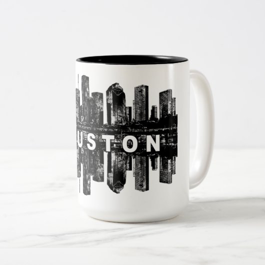 Houston, Texas, schwarz Zweifarbige Tasse (VorderseiteRechts)