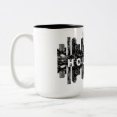 Houston, Texas, schwarz Zweifarbige Tasse (Links)