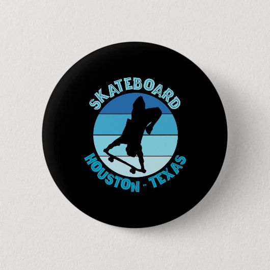 Houston Texas Skateboarder Urne Skateboarding  Button (Vorderseite)