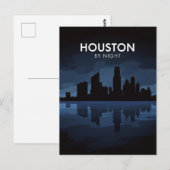 Houston Texas: Skyline bei Nacht Postkarte (Vorne/Hinten)