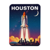 Houston Texas Skyline Cityscape Fall Magnet (Vertikal)