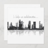 HOUSTON TEXAS SKYLINE - Einladung (Vorne/Hinten)