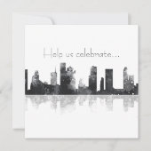 HOUSTON TEXAS SKYLINE - Einladung (Vorderseite)