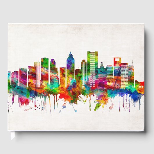 Houston Texas Skyline Gästebuch (Vorderseite)