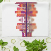 Houston Texas Skyline Geschirrtuch (Gefaltet)