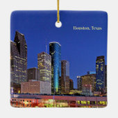 Houston, Texas-Skyline Keramikornament (Rückseite)