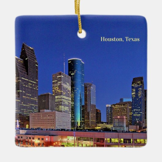 Houston, Texas-Skyline Keramikornament (Vorderseite)