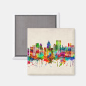 Houston Texas Skyline Magnet (Vorderseite/Rückseite)