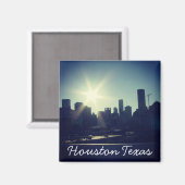 Houston Texas Skyline (Magnet) Magnet (Vorderseite/Rückseite)