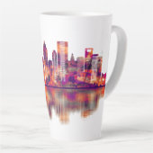 Houston Texas Skyline Milchtasse (Rechte Ecke)