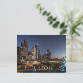 Houston, Texas Skyline, NIght Lights Postkarte (Stehend Vorderseite)