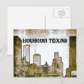 Houston Texas Skyline (Postcard) Postkarte (Vorne/Hinten)