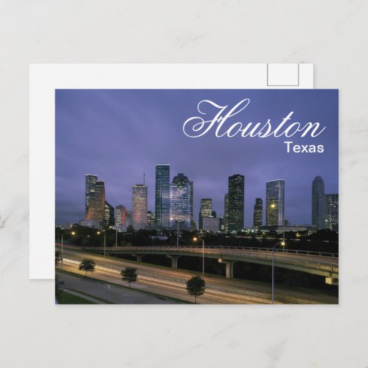 Houston Texas Skyline Postcard Postkarte (Vorne/Hinten)