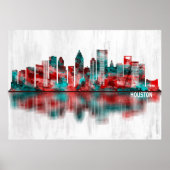 Houston Texas Skyline Poster (Vorne)
