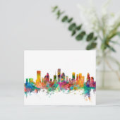 Houston Texas Skyline Postkarte (Stehend Vorderseite)