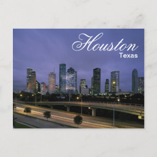 Houston Texas Skyline Postkarte