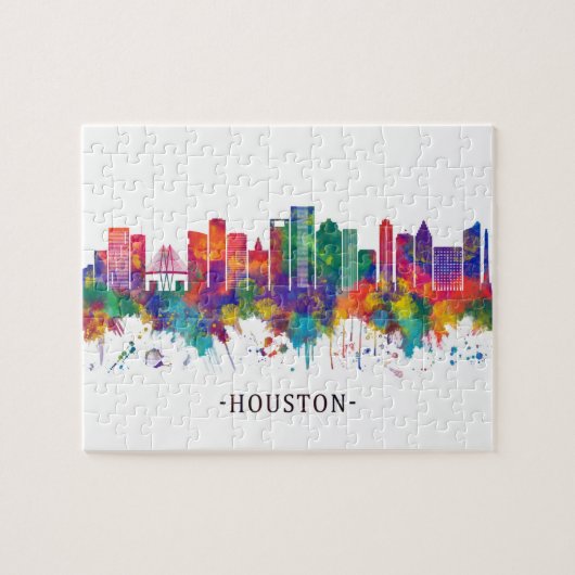 Houston Texas Skyline Puzzle (Horizontal)