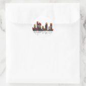 Houston Texas Skyline Runder Aufkleber (Tasche)