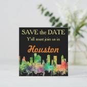 HOUSTON TEXAS SKYLINE SP - SAVE THE DATE (Stehend Vorderseite)