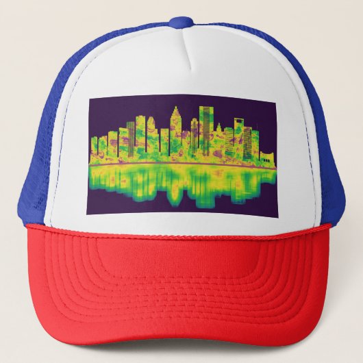 Houston Texas Skyline Truckerkappe (Vorderseite)