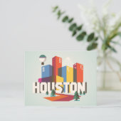 Houston, Texas | Stadtgestaltung Postkarte (Stehend Vorderseite)
