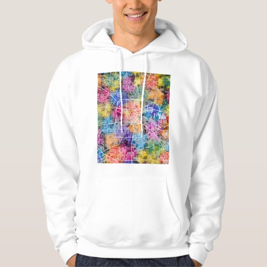 Houston Texas Stadtplan Hoodie (Vorderseite)