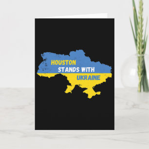 Houston Texas steht mit der Ukraine  Karte