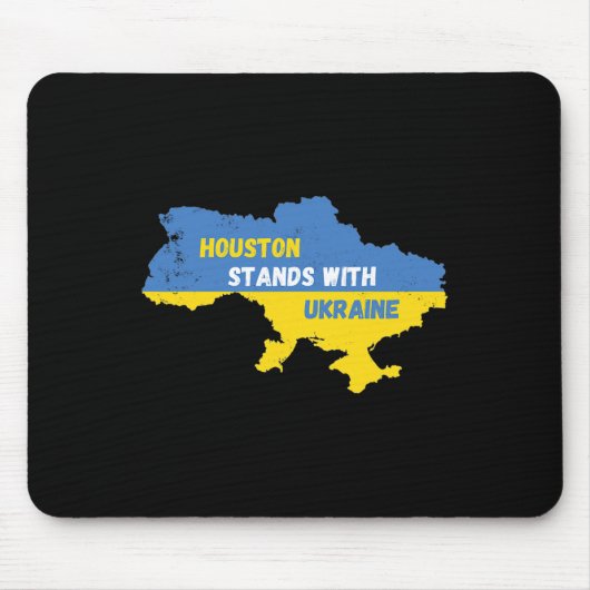 Houston Texas steht mit der Ukraine Mousepad (Vorne)