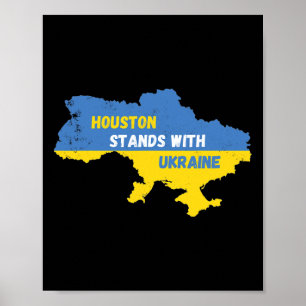 Houston Texas steht mit der Ukraine  Poster
