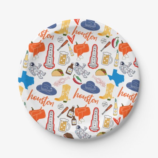 Houston Texas Tellers Pappteller (Vorderseite)